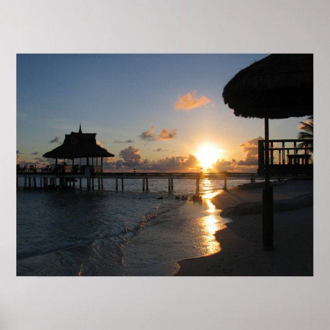 Poster Sunset Maldives (Devant)