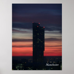Poster Sunset Manchester