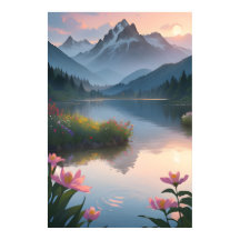 Sunset Mountain Lake