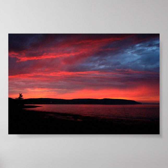 Poster Sunset Nouvelle-Écosse (Devant)