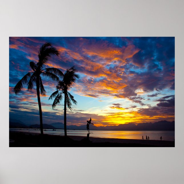 Poster Sunset on the Bay of Danang, Vietnam, (Devant)