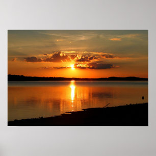 Poster Sunset Over Lake Thurmond