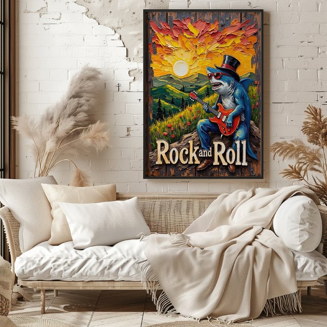 Poster Sunset Serenade : Encore du requin (Créateur téléchargé)