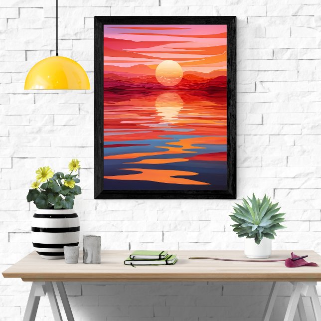 Poster Sunset Serenity - Art Paysager Vibrant (Créateur téléchargé)