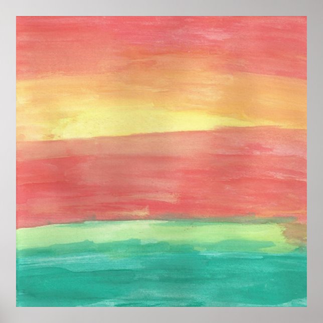 Poster Sunset Shores Art Abstrait (Devant)