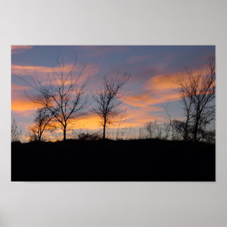 Poster Sunset Sillouette