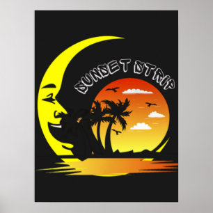 Poster Sunset Strip vintage 