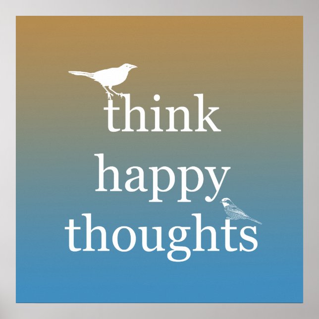 Poster Sunset Think Happy (Devant)