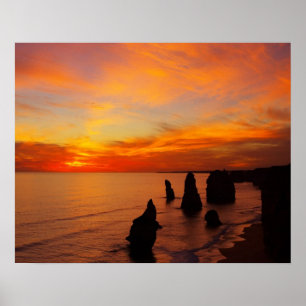 Poster Sunset, Twelve Apostles, Port Campbell National