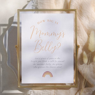 Poster Sunshine Baby Shower How Big is Mommy's Belly Sign