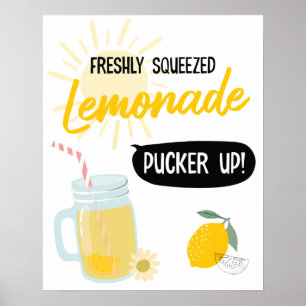Poster Sunshine Lemonade and Fun Stand Birthday Party