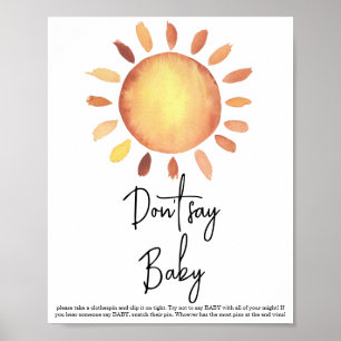 Poster Sunshine Ne dis pas bébé