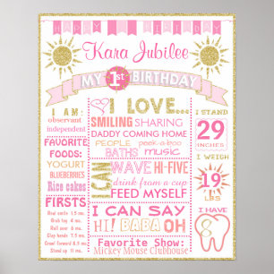 Poster Sunshine Premier panneau d'affichage d'anniversair