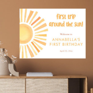 Poster Sunshine Premier voyage autour du soleil 1er anniv