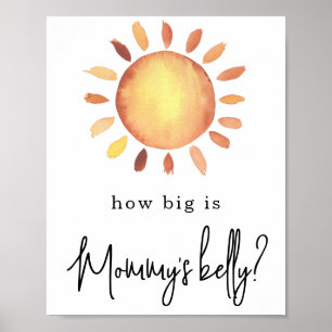 Poster Sunshine Quelle taille a le ventre de maman ?