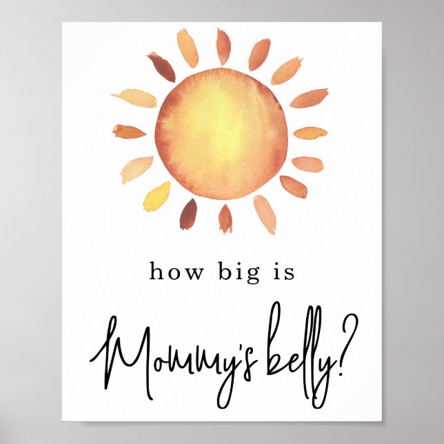 Poster Sunshine Quelle taille a le ventre de maman ? (Devant)