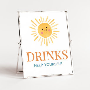 Poster Sunshine Voici le Baby shower Son Boissons
