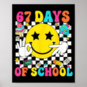 Poster Super 67e jour d'école 67 mème professeur garçon f