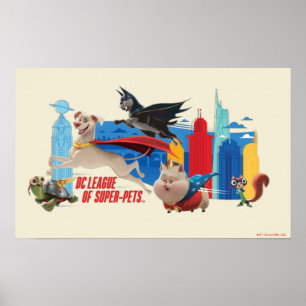 Poster Super-Animaux de compagnie patrouillant la métropo