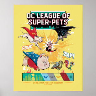 Poster Super-Animaux : Nous sommes un pack, nous collons