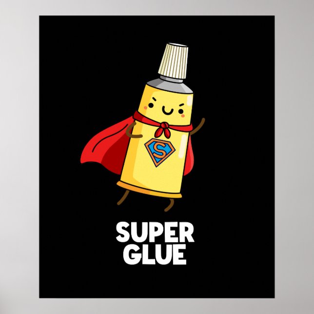 Poster Super colle Funny Pun Dark BG (Devant)