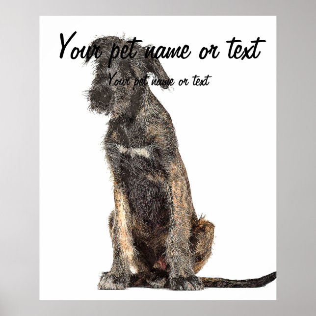 Poster Super Cool Irlandais Wolfhound Dog (Devant)