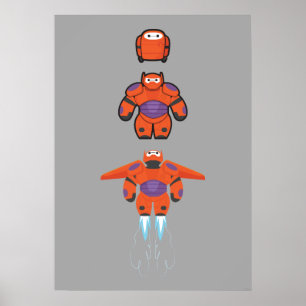 Poster Super costume Baymax Orange