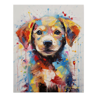 Poster Super Cute Labrador Retriever Chien Chien Puppy 00