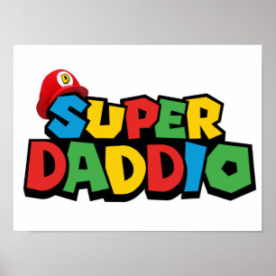 Poster Super Daddio pour meilleur papa