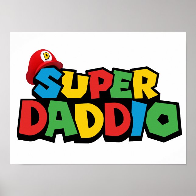 Poster Super Daddio pour meilleur papa (Devant)