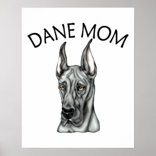 Poster Super Dane Maman Black