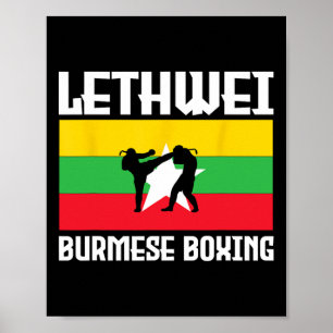 Poster Super Lethwei Burmese Boxfit Kick Mixed martial ar