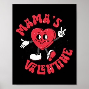 Poster Super Mama Est Mon Saint Valentin Mignonne Coeur G