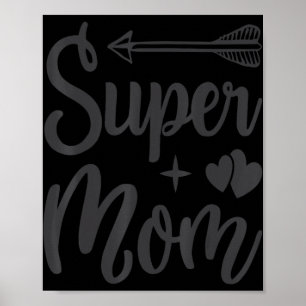 Poster Super Maman Famille mère héros