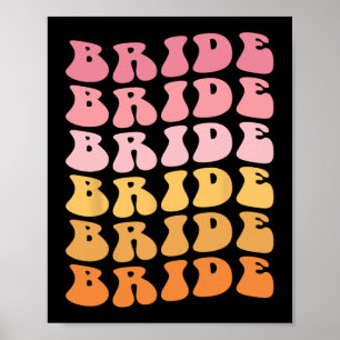 Poster Super Mariée I Do Crew Retro Mariage Bachelorette