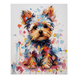 Poster Super mignonne Yorkshire Terrier Chien Chien Chien
