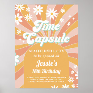 Poster Super One Boho Sunshine 1er Anniversaire Heure Cap