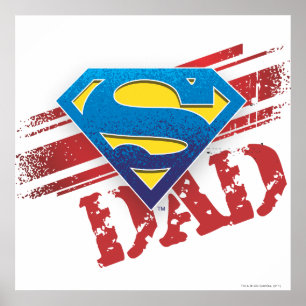 Poster Super Papa Stripes