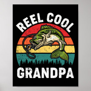 Poster Super Papy Cool T-shirt de pêche pour la fête des