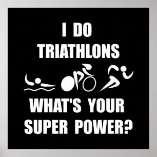 Poster Super pouvoir de triathlon