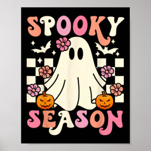 Poster Super saison Éffrayante mignonne Fantôme Citrouill