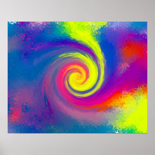 Poster Super spirale spirale Abstraite (Devant)