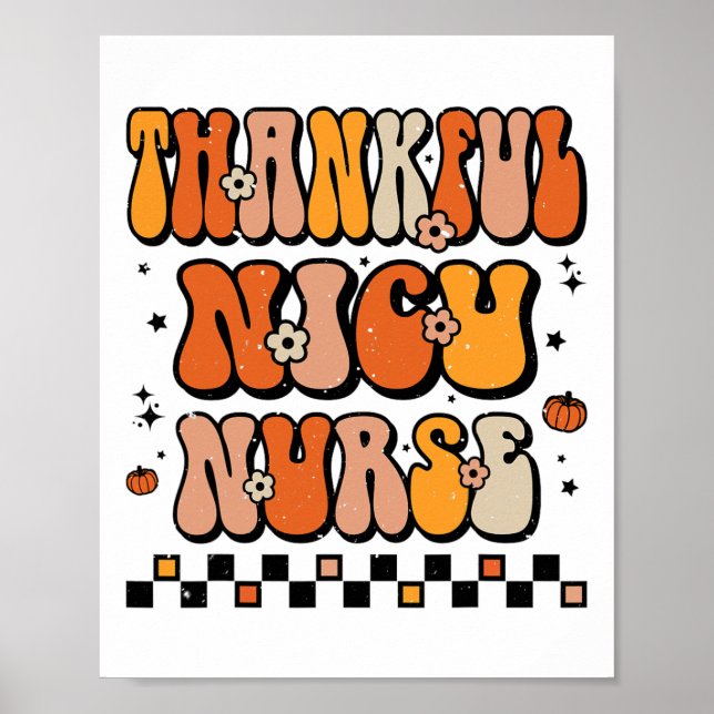 Poster Super Thanksgiving Merci Nicu Nurse Retro Icu (Devant)