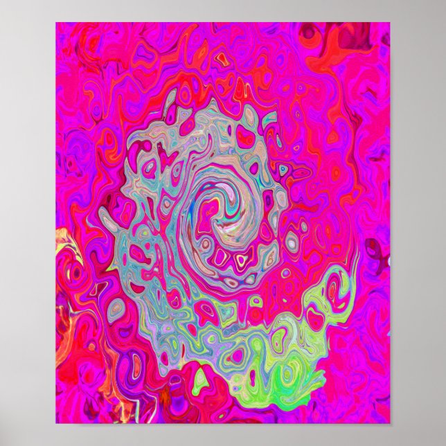 Poster Super Turquoise bleu et rouge (Devant)