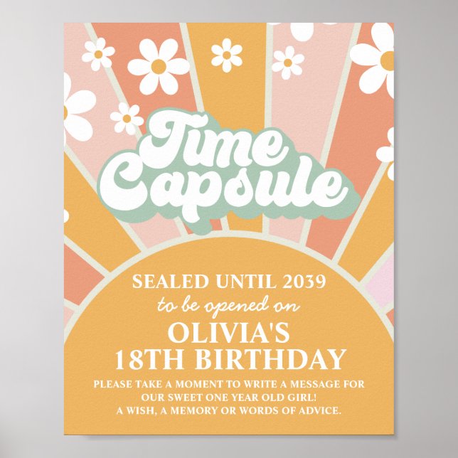 Poster Super Un soleil premier anniversaire Capsule heure (Devant)