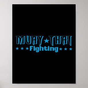 Poster Superbe cadeau Muay Thai Kickboxing Artiste martia