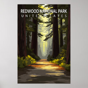 Poster Superbe Place Redwood National Park USA Travel