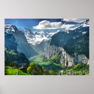 Poster Superbe Suisse Alpes Canvas Art