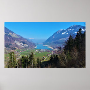Poster Superbe vallée suisse à Lungern