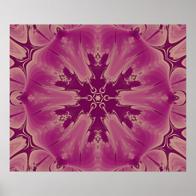 Poster Superbes teintes violettes de fleurs exotiques (Devant)
